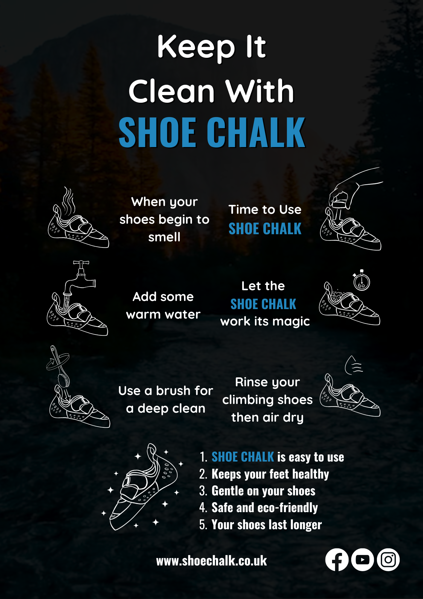 Shoe Chalk - Deep clean your climbing shoes!
